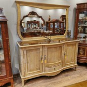 تصویر آینه کنسول مدل سون با جنس چوب راش 