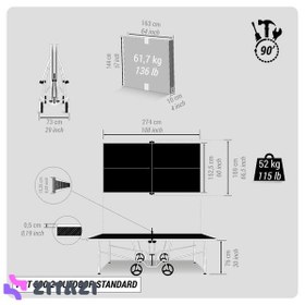 تصویر میز تنیس روی میز PONGORI مدل PPT 530.2 - زمان ارسال 15 تا 20 روز کاری 