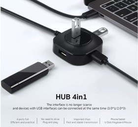 تصویر هاب یو اس بی چهار پورت کوتتسی Coteetci USB3.0*1 USB2.0*3 HUB 83007 