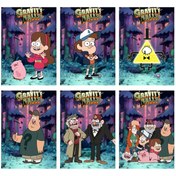 تصویر پک 6 عددی پوستر های آبشار جاذبه Gravity Falls 