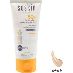 تصویر کرم ضد آفتاب رنگی با محافظت بسیار بالا SOSKIN SPF50 Soskin Very High Protection Tinted Sun Cream SPF50 50ml