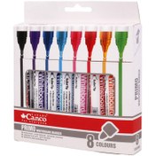 تصویر ماژیک وایت برد کنکو نوک گرد رنگی Canco Primo بسته 8 عددی Canco Primo White Board Marker Pack Of 8