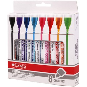 تصویر ماژیک وایت برد کنکو نوک گرد رنگی Canco Primo بسته ۸ عددی ا Canco Primo White Board Marker Pack Of 8 Canco Primo White Board Marker Pack Of 8