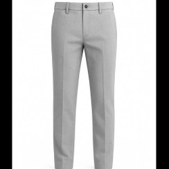 تصویر شلوار کتان مردانه فاق بلند رگولار فیت جودون بافت طوسی 