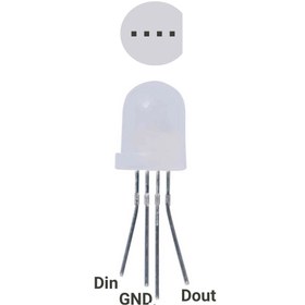 تصویر ال ای دی 8mm دیجیتال 4pin 5V 