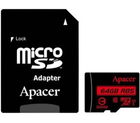 تصویر کارت حافظه اپیسر AP64G ظرفیت ۶۴ گیگابایت کلاس ۱۰ UHS-I سرعت ۸۵MB/s 