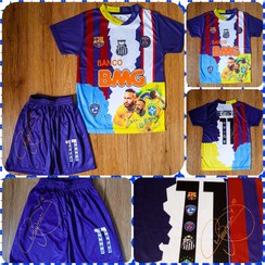 تصویر لباس فوتبالی بچهگانه منتخب تیم های نیمار همراه با شورت تک و عمده 