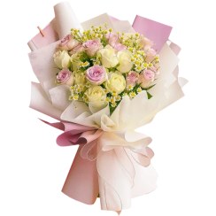 تصویر دسته گل رز و بابونه 