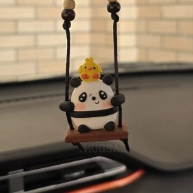 تصویر آویز ماشین جوجه و پاندا 