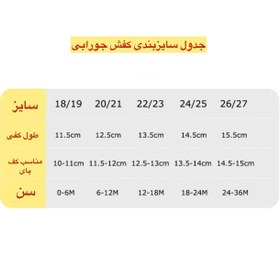 تصویر کفش جورابی بچگانه مدل فروت 