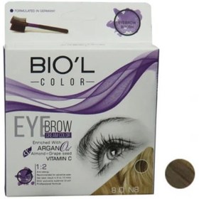 تصویر کیت رنگ ابرو بیول Biol بلوند روشن بیول -8.0 (N8) 