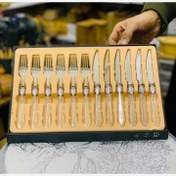 تصویر کارد و چنگال دسته اکرولیک وارداتی 