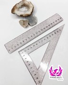 تصویر ست خط کش و گونیا بزرگ رزینی 