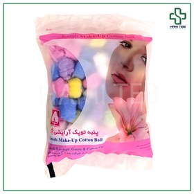 تصویر پنبه توپک رنگی گل 100 گرمی 