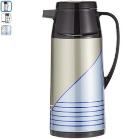 تصویر فلاسک 1.6 لیتری دکمه دار پیکوک ژاپن Peacock AIT100 Vacuum Flask, 1.6 Liter Capacity, Blue