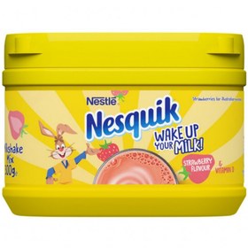 تصویر میلک شیک توت فرنگی نسکوئیک نستله Nesquik وزن 300 گرم 