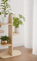 تصویر استند گل چوبی Wooden flower stand