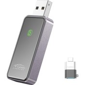 تصویر کارپلی و اندروید اتو ارلدام مدل CP02 به همراه تبدیل USB به USB-C 