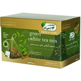 تصویر دمنوش کیسه‌ ای چای سبز و سفید مهرگیاه ا green&white tea mix green&white tea mix
