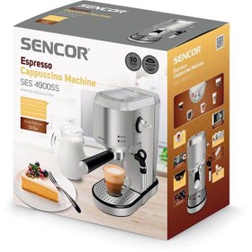 تصویر اسپرسوساز نقره ای 1400 وات سنکور Sencor SES4900SS ا Sencor SES4900SS 1400 sliver ESPRESSO MACHINE Sencor SES4900SS 1400 sliver ESPRESSO MACHINE