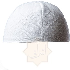 تصویر عرقچین سفید صددرصد نخ 