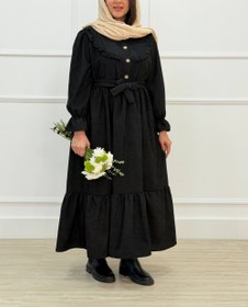 تصویر پیراهن دیانا کد 58 - مشکی 