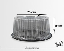 تصویر ظرف حمل کیک طلقی ( ارتفاع بلند ) 25cm 