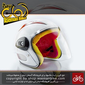 تصویر کلاه بچگانه موتوری نقاب دار برند ردو سفید و قرمز Reddo Kids Helmet White & Red 