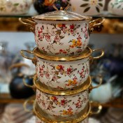 تصویر سرویس قابلمه کاراجا لعابی ساخت ترکیه 