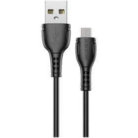 تصویر کابل تبدیل USB به MicroUSB بروفون مدل BX51 طول 1 متر 