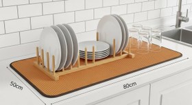 تصویر نمگیر کنار سینک لومانا مدل کبریتی ابعاد 50*80 سانتی متر - شیری 