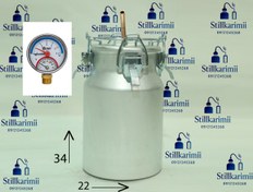 تصویر دیگ عرقگیری 10 لیتری پرسی با گیج فشار و دما dig araghgiri 10 litr