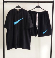تصویر ست سایز بزرگ تیشرت و شلوارک نایک کد 2567 