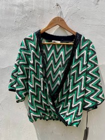 تصویر بلوز قلاب بافی ترک کمرکش دار کد504 blouse