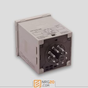 تصویر تایمر تابلویی مولتی رنج مولتی ولت با سوکت پارس فانال PFTH3-A8 Multi-range multi-volt panel timer with Pars Fanal PFTH3-A8 socket