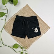 تصویر شلوارک نوزادی برند دیزنی طرح میکی موس کمربند دار تو دورس مشکی رنگ - 2-4 سال | فروشگاه نام نیکو 