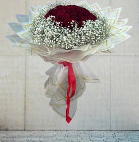 تصویر پیش‌نویس ۴۲دسته گل رز قرمز ۴۰شاخه 