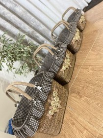 تصویر سبد پیک نیک مدل گل برجسته 