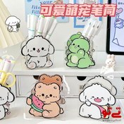 تصویر جا قلمی شفاف رومیزی طرح حیوانات مدل 2321 