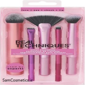 تصویر ست برس آرایشی ریل تکنیک مدل 01895 مجموعه 5 عددی Real Techniques Artist Essentials Makeup Brush Set 8 Pieces