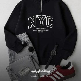 تصویر هودی نیم زیپ NYC 