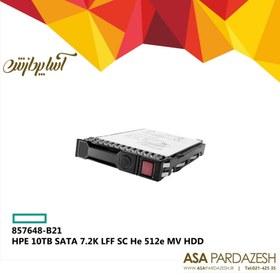 تصویر هارد دیسک اچ پی مدل HPE 10TB SATA 7.2K LFF SC He 512e MV HDD | 857648-B21 