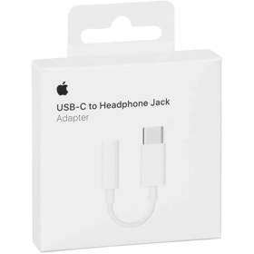 تصویر مبدل تایپ سی به جک 3.5 میلیمتری اورجینال اپل Apple Type-C To Headphone Jack Original Apple Type C to 3.5 mm jack converter Apple Type-C to Headphone Jack