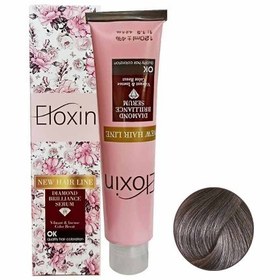 تصویر رنگ مو دودی قوی کد 11-10 رنگ بلوند دودی پلاتینه قوی حجم 120 میل الوکسین Eloxin hair dye strong smoky series code 11-10 volume 120 ml strong platinum smoky blonde color