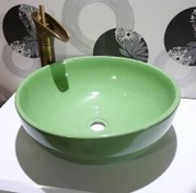 تصویر کاسه روشویی سفالی رنگی (وارداتی) 