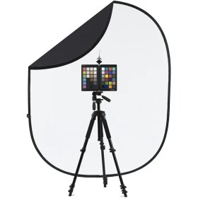 تصویر فون بک گراند عکاسی پرتابل سفید/مشکی 1.5 در 2 متر 