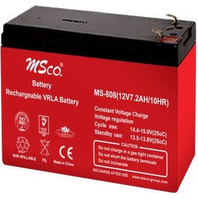تصویر باتری یو پی اس 12 ولت 7.2 آمپر ساعت ام اس کو مدل MS-808 