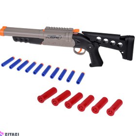 تصویر تفنگ پوکه پران تیر اسفنجی کمر شکن وینچستر دولول شاتگان BLAST SOFT BULLET TOY GUN ITEM NO _9944/1