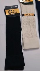 تصویر جوراب زنانه و دخترانه سه ربع گالان گندمی 