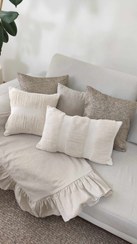 تصویر کاور کوسن الیاف ریشه دار - سایز ب مربع ۴۴ در ۴۴ سانت 